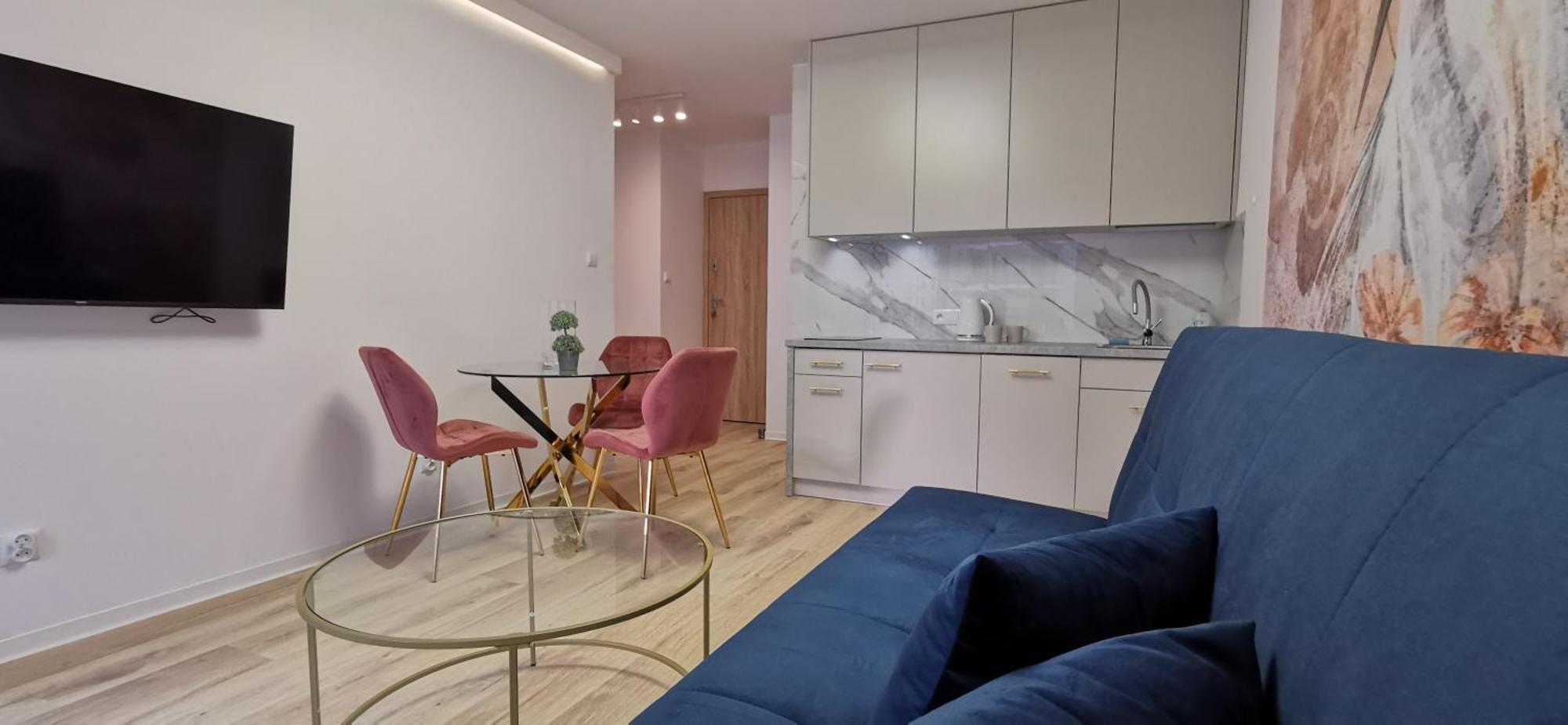 Apartmán Flou 81, Parking & 700m Plaza Gdaňsk